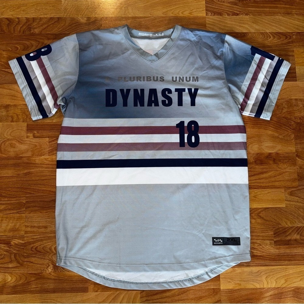 E Pluribus Unum DYNASTY Baseball Jersey GOFF #18 Men’s Size 2XL Multicolor Rare